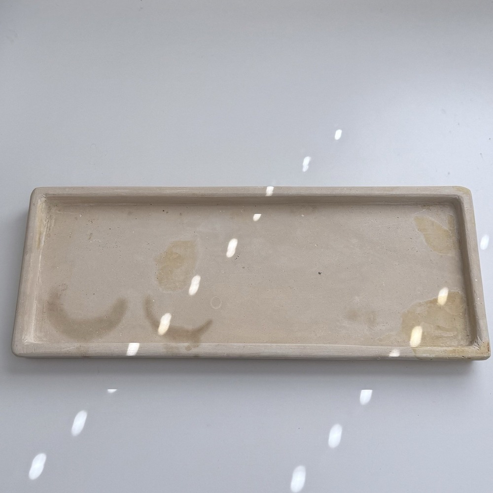 Threshold Designed with Studio McGee Beige Ceramic Decorative Tray 16" x 6.25"